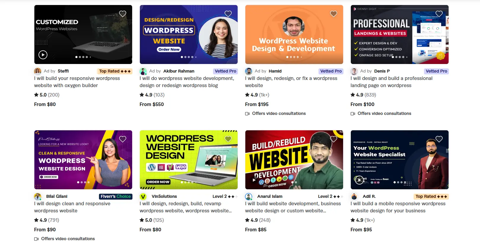 WordPress网站外包首选Fiverr：小预算也能做出专业站点