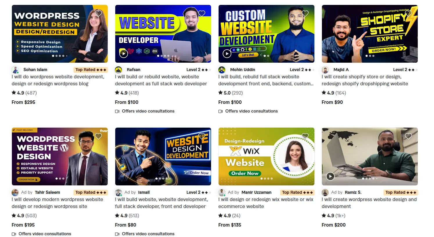 WordPress网站外包首选Fiverr：小预算也能做出专业站点