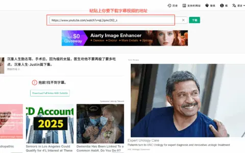 如何下载YouTube视频字幕？