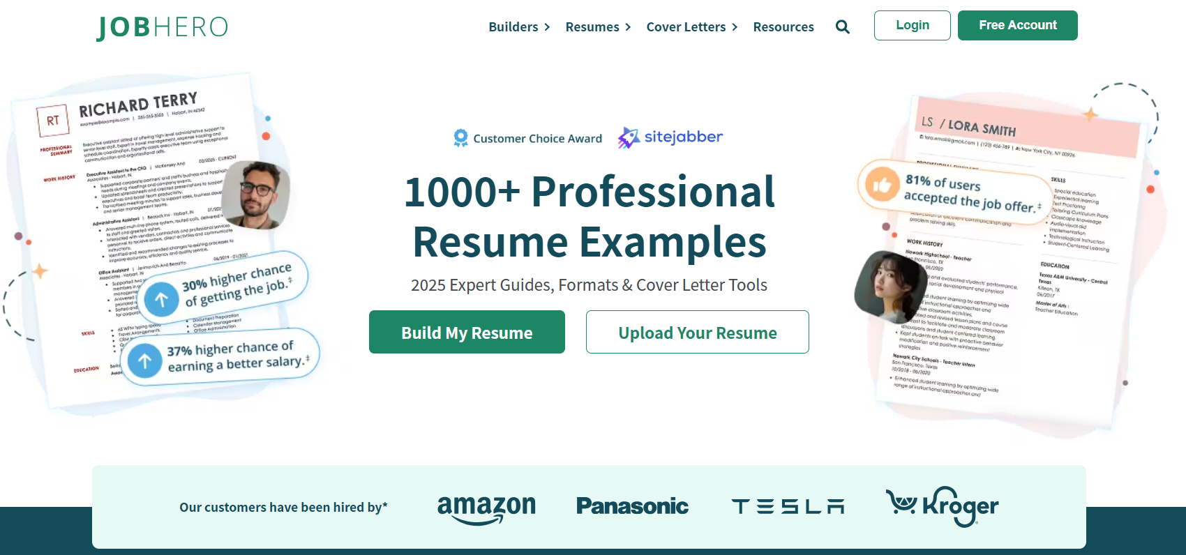 JobHero 英文简历模板推荐