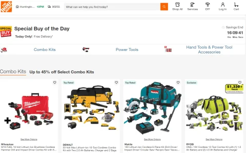 HomeDepot每日特惠组合工具套装