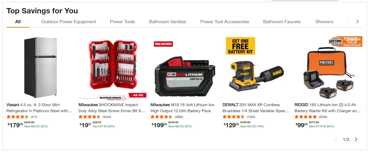 HomeDepot每日特惠组合工具套装