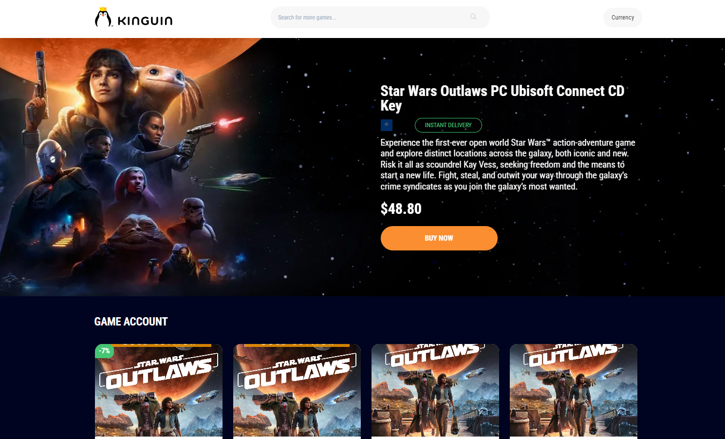 在哪购买Star Wars Outlaws Ubisoft Connect CD Key最划算？