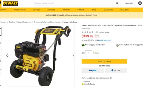 2025 DeWalt 高压清洗机推荐