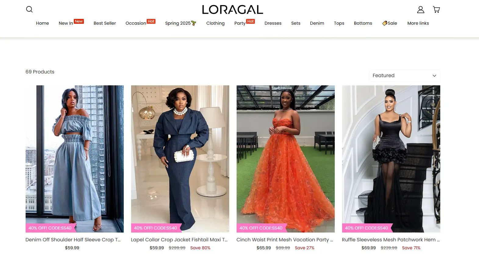 2026 Loragal春季闪购这些优惠码享受高达40%折扣！