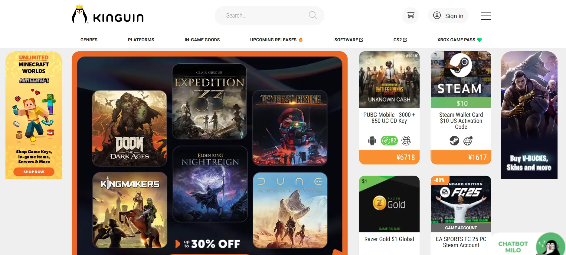 Kinguin 遊戲折扣碼出爐：預購與 DLC 享 9% 折扣！