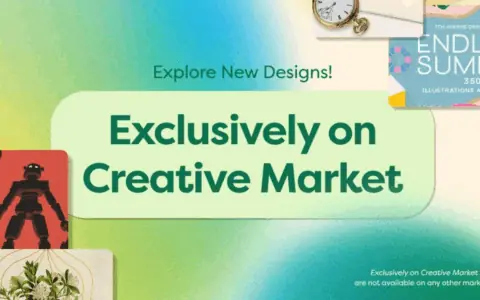 国外高质量又独特设计资源去哪找？Creative Market独家资源了解一下！