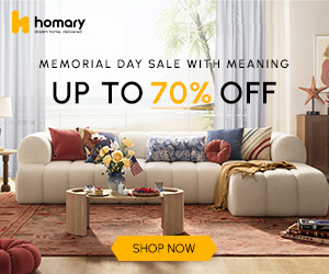 Homary 美國陣亡將士紀念日特賣：家居精品限時最高 70% OFF，再享額外 10% 折扣！