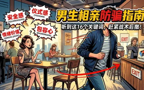 男生相亲防骗指南：这16个关键词，听懂了少走10年弯路