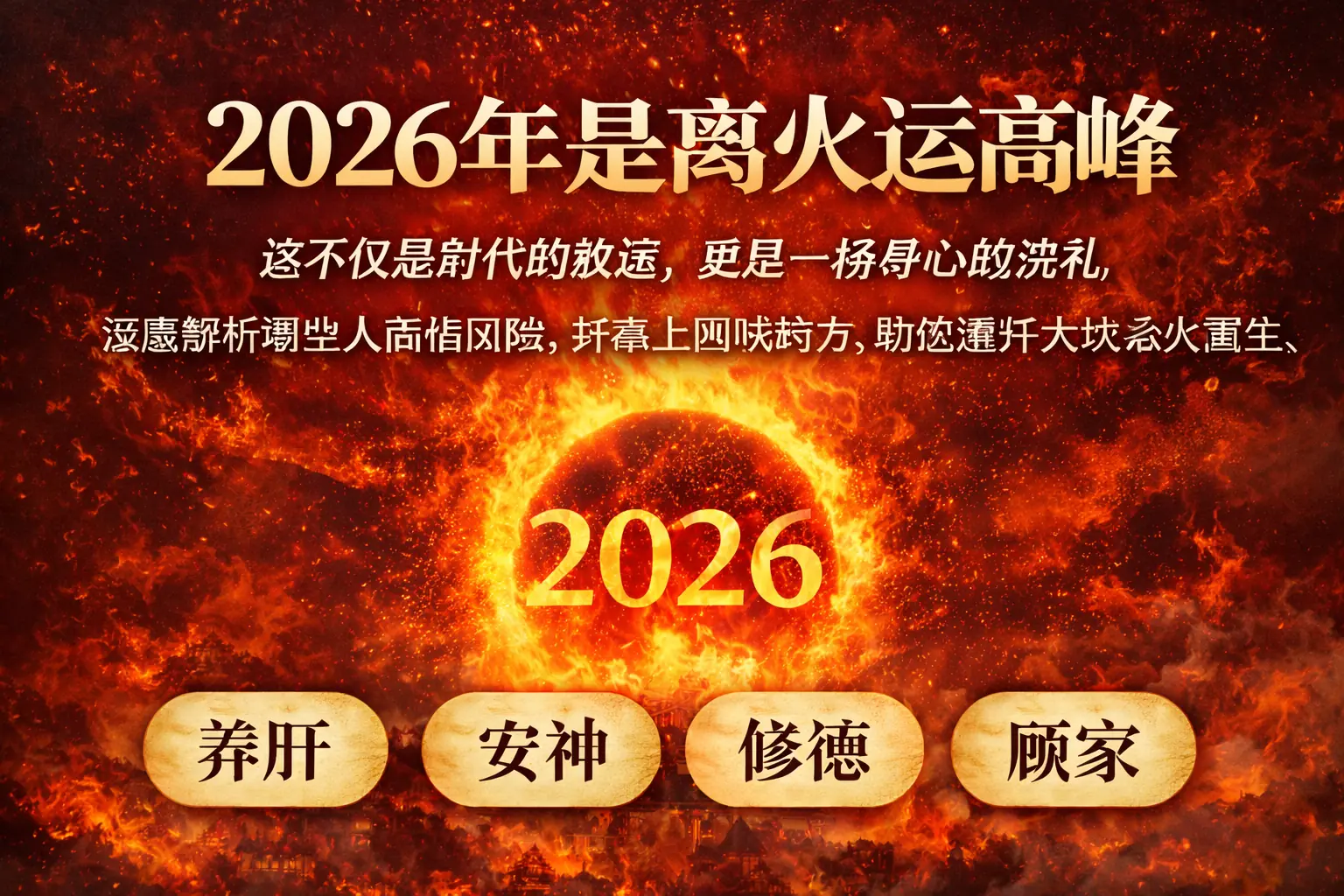 如何平安跨越丙午年离火运