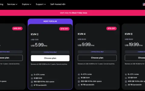 Hostinger VPS黑五抢购指南