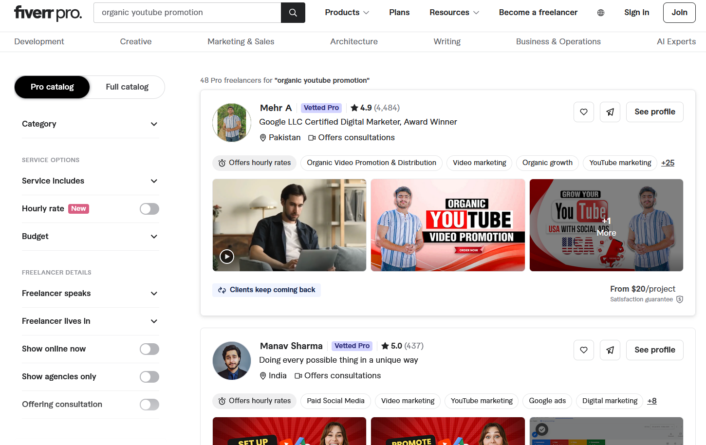 YouTube 流量不够？Fiverr Pro 的专业频道推广者帮你解决！