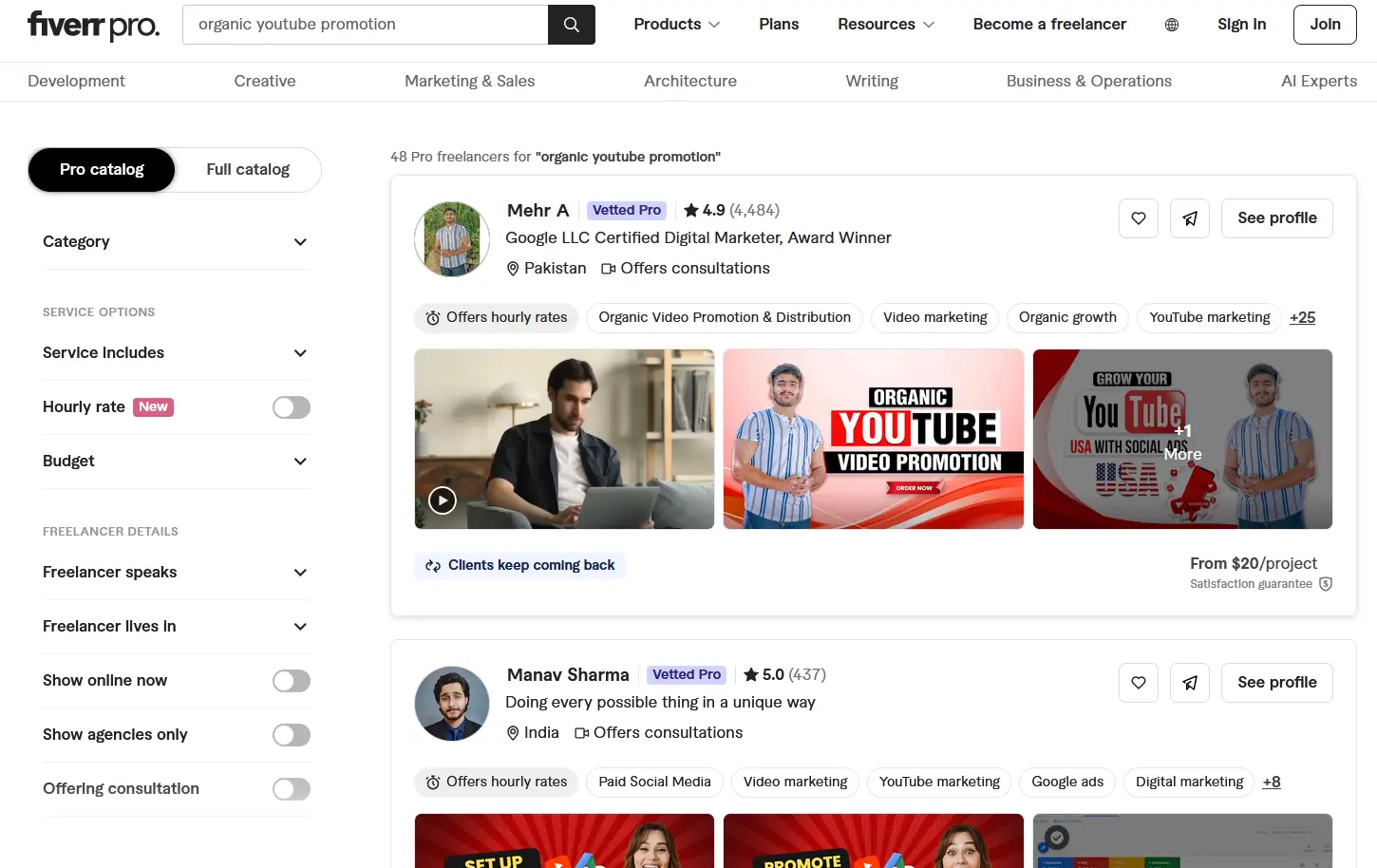 YouTube 流量不够？Fiverr Pro 的专业频道推广者帮你解决！