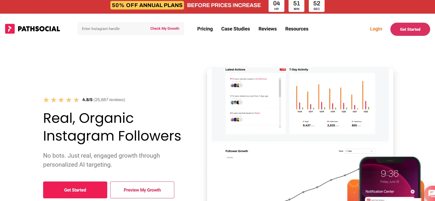 Instagram 涨粉神器对比：Path Social vs 真实有机增长策略