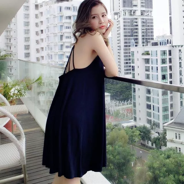 甜美吊带睡裙羞涩中带着一丝诱惑夏季必选透气舒适凉滑 4