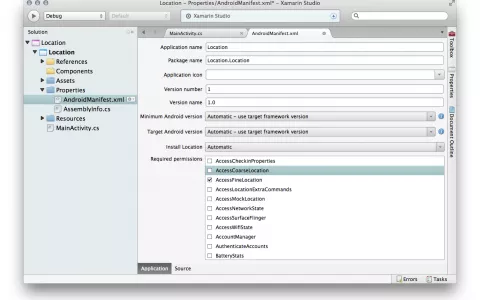 Xamarin.Android位置服务平台功能