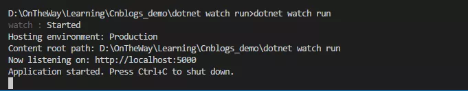 dot watch+vs code提成asp.net core开发效率