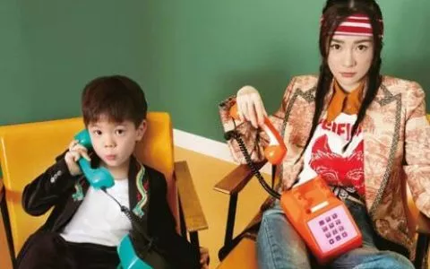 37岁霍思燕和儿子拍杂志封面 当妈的却输给了儿子