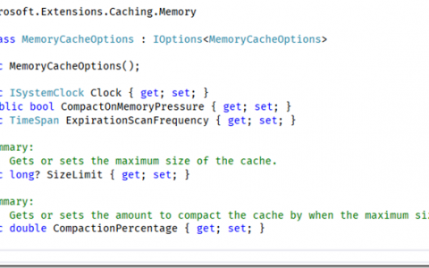 拥抱.NET Core系列：MemoryCache 缓存选项