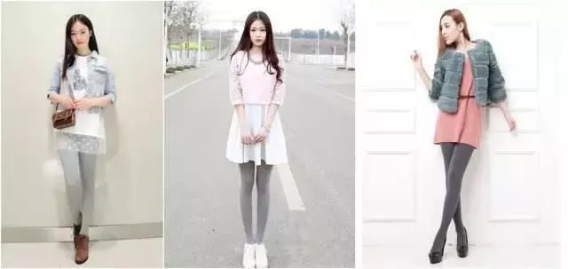 女生第1次秋冬穿连裤袜常见搭法