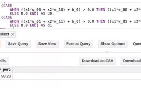 没错纯SQL查询语句可以实现神经网络