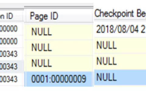 sql server 备份与恢复系列二 事务日志概述