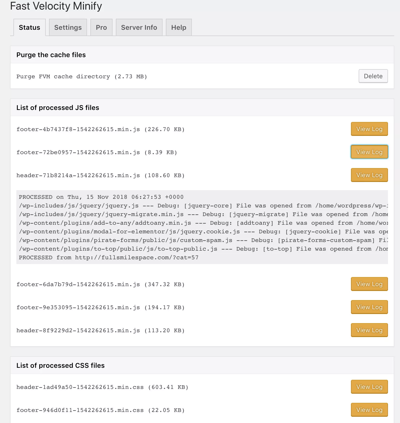 wordpress站点优化插件：Fast Velocity Minify-微笑空间站