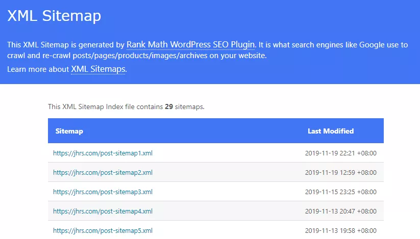 Rank Math插件自动生成站点地图