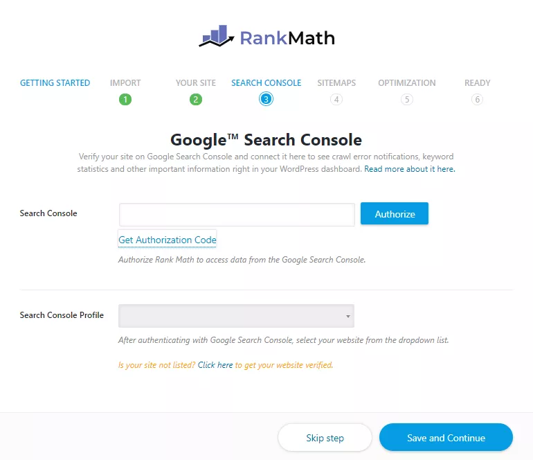 SEO插件Rank Math中文安装使用教程,2019 WordPress网站SEO优化指南 8 Google Search Console授权
