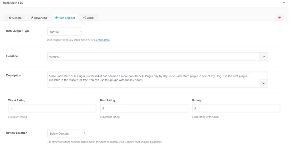 Rich Snippets