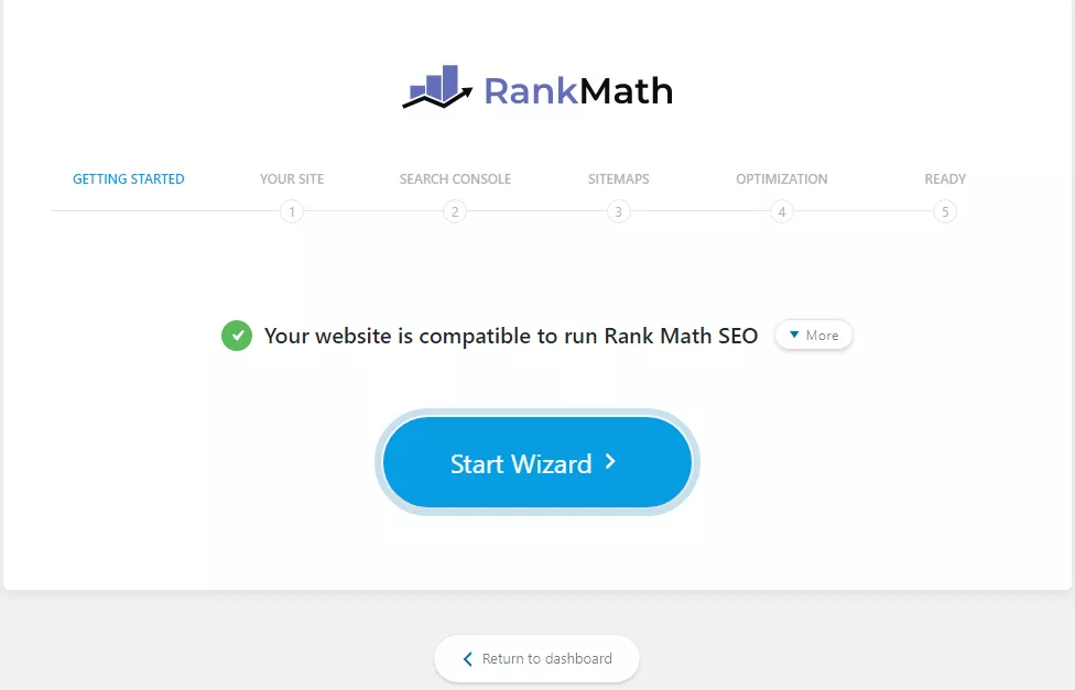 Rank Math Setup Wizard