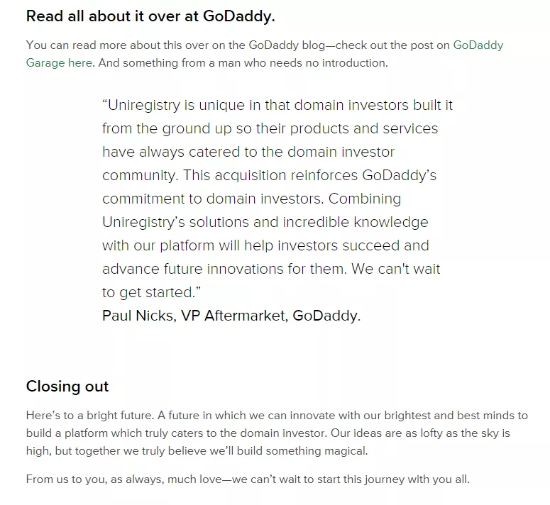 2020年Godaddy收购uniregistry.com 5
