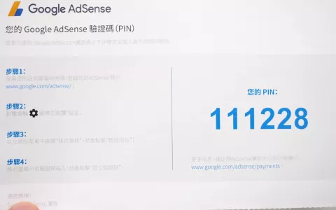 Adsense PIN码人工验证教程