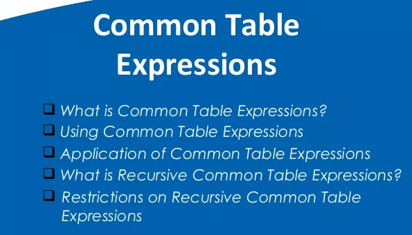 CTE执行递归查询