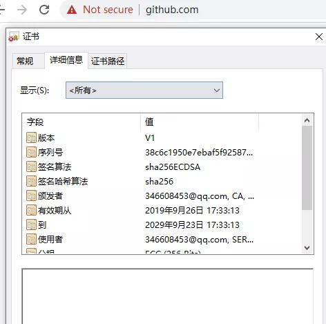 chrome里面查看证书