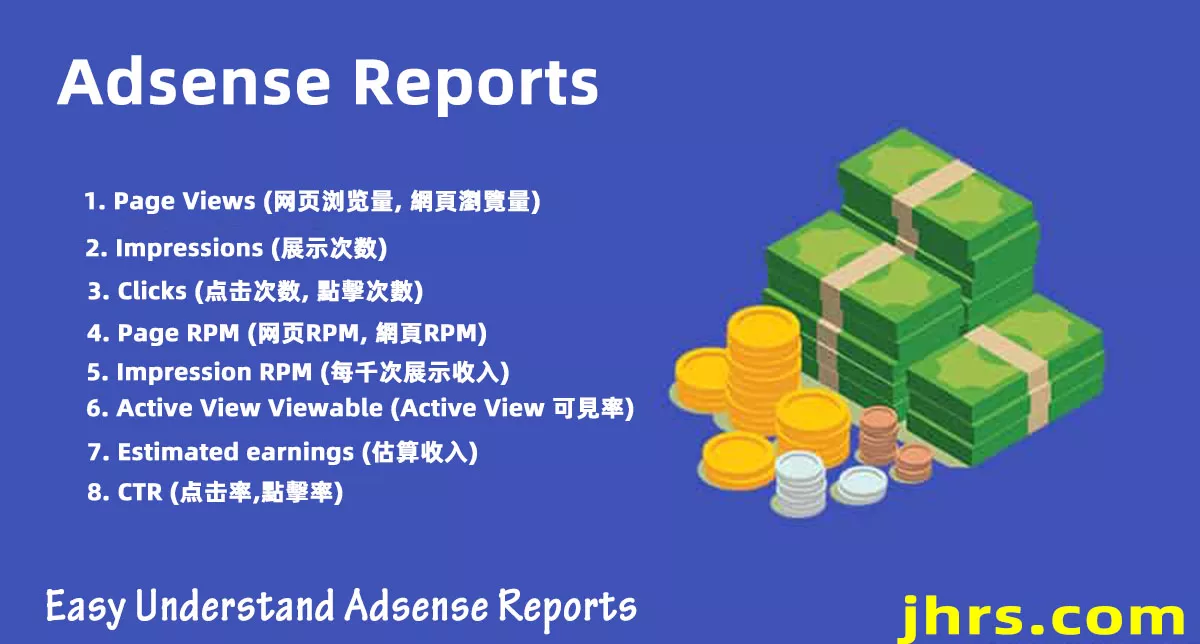 Adsense报告8大指标