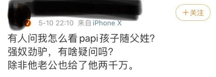 5月10号母亲节papi酱孩子随父姓引发网友围观 1