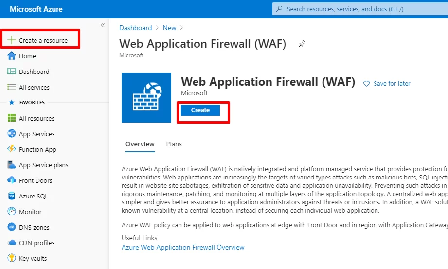 Azure Web 应用防火墙