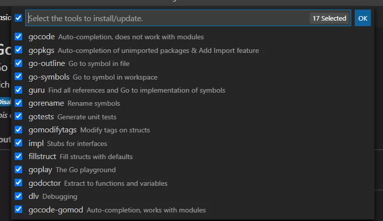 vs code配置go开发环境，2020学习go开发笔记 9