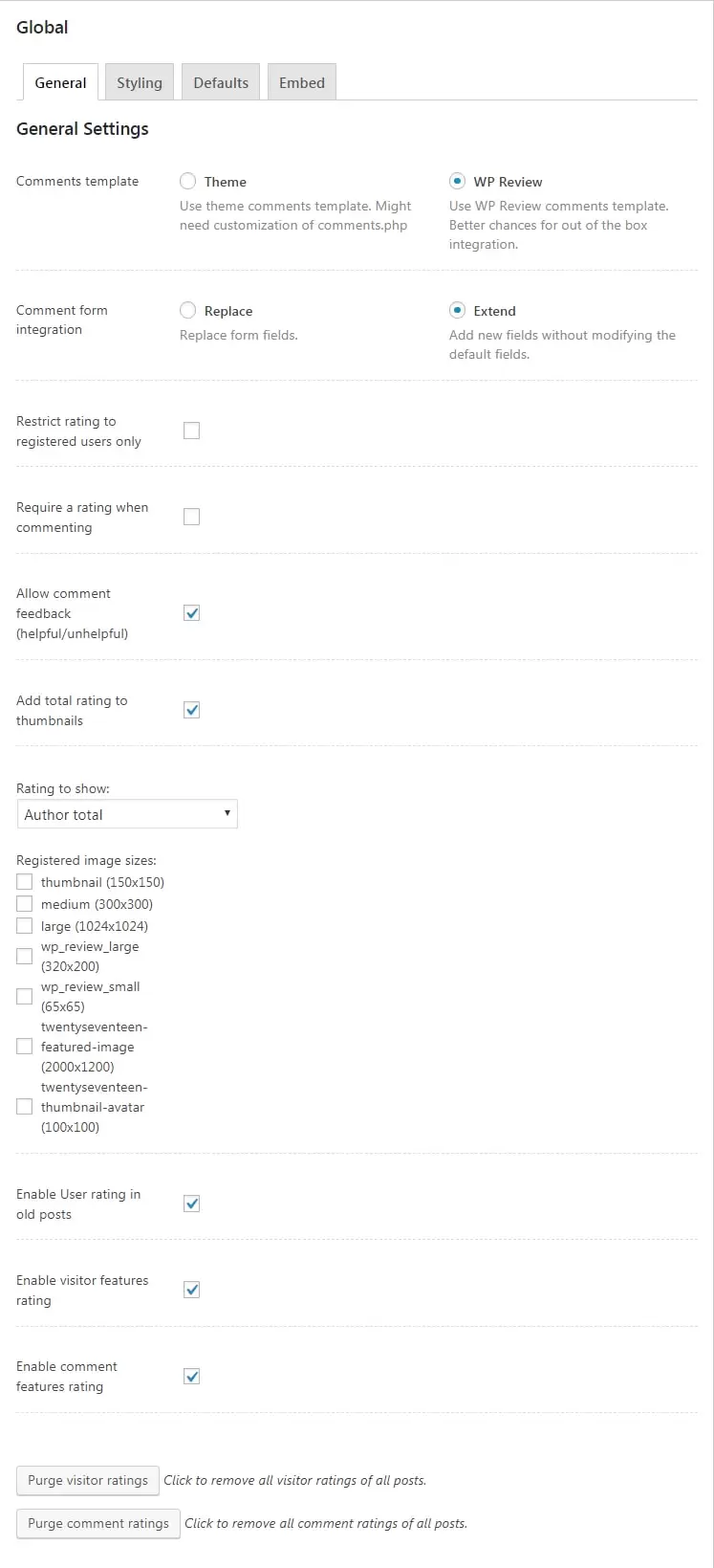 2026 最新WP Review Pro插件全局设置中文简介 3