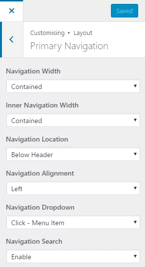 生成免费新闻主题中的主要导航设置 