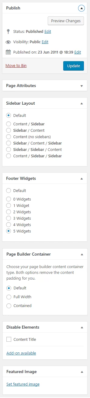 使用Generate Press Free主题时，帖子编辑器中可用的选项