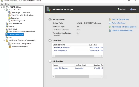 TFS 2018迁移指南