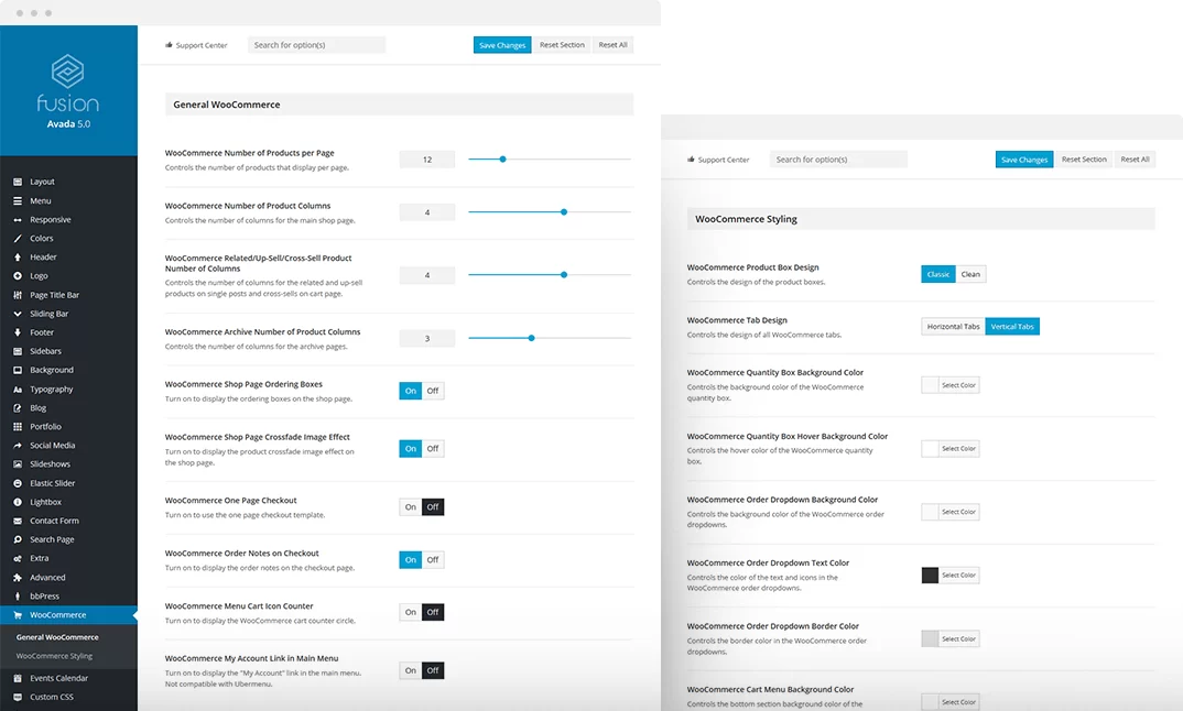 Avada定制woocommerce