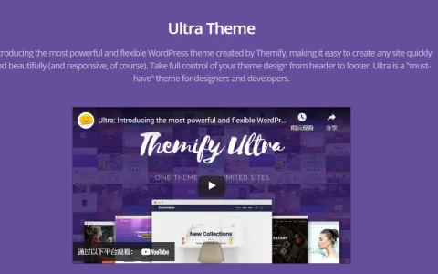 最新WordPress英文Ultra主题测评