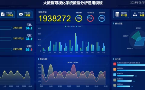 100套国内管理系统大数据可视化模板下载
