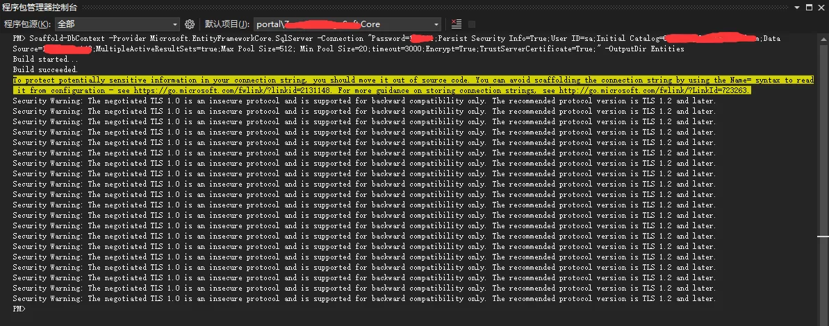 Scaffold-DbContext报证书链是由不受信任的颁发机构颁发的 1
