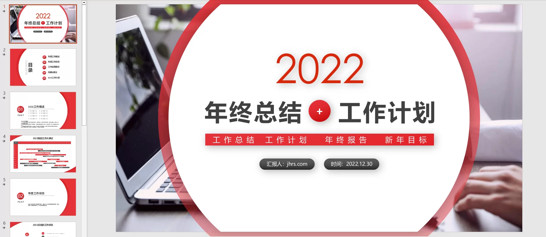 年终总结模板ppt