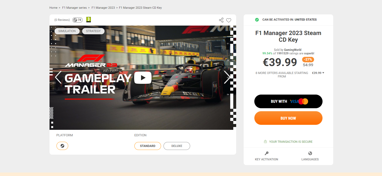 F1车队经理2023 Steam CD Key 7折开售