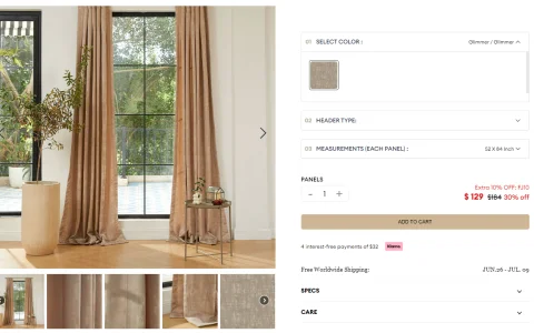 海淘高端定制窗帘网站推荐